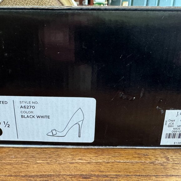 J. Crew Isabelle Printed Bow Pumps, Black and White, Size 6.5 - Picture 7 of 7